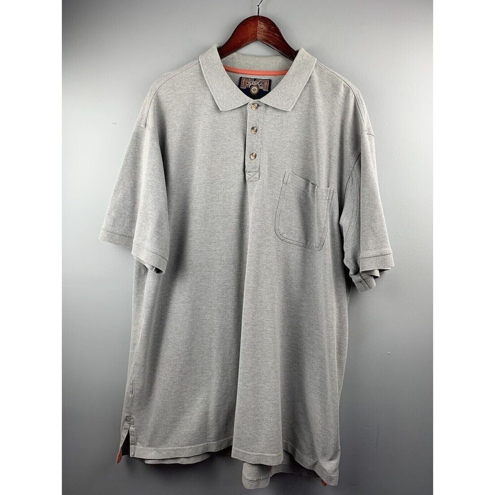 Vintage Duluth Trading Co Gray Cotton Polo Men's short sleeve size XL